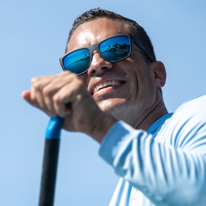 SMITH Barra Sunglasses - Performance Sports Active Sunglasses for Watersports, Fishing & More - For Men & Women - Matte Black + Grey Green ChromaPop Polarized Lenses - Image 4